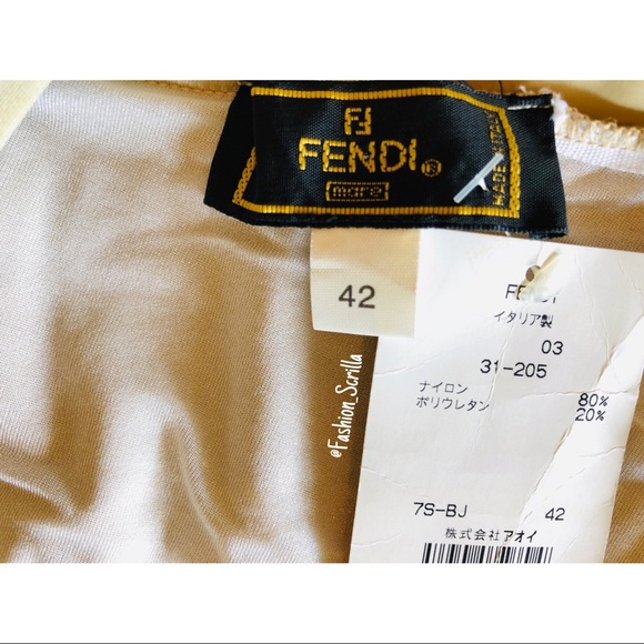 Fendi Vintage FF Logo Monogram One Piece Swimsuit - Picture 4 of 7